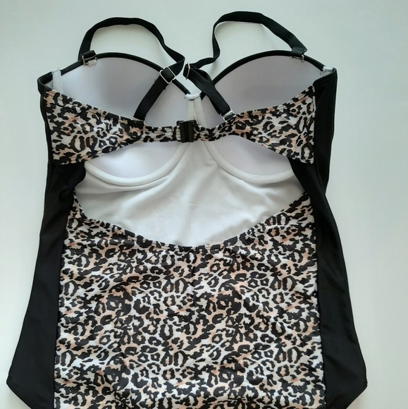 LAST ONE!! Sexy One Piece Swimsuit Leopard Women Plus Size 14 - Picture 7 of 8